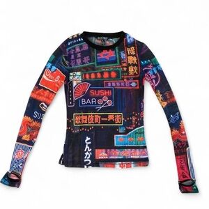 Current Mood Neon Sign Long Sleeve Tee